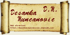 Desanka Munćanović vizit kartica